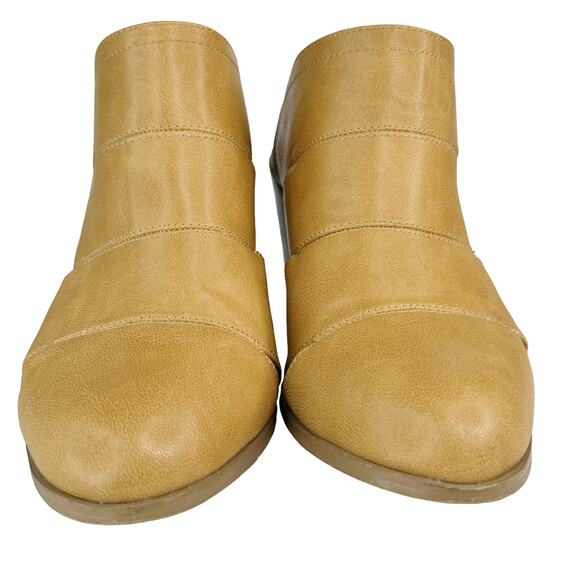 CCOCCI Faith Leather Mules Coccinelle Slip On Shoes Block Heels Tan Brown 9 - Picture 5 of 9